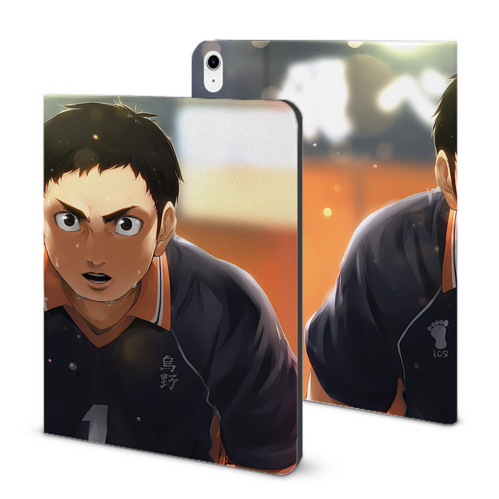 （画像用） ハイキュー!! Haikyu!! IPad ケース ブック型 PUレザー TPU 耐衝撃 軽量 薄型 ペン収納なし 全面保護 IPad 各モデル対応